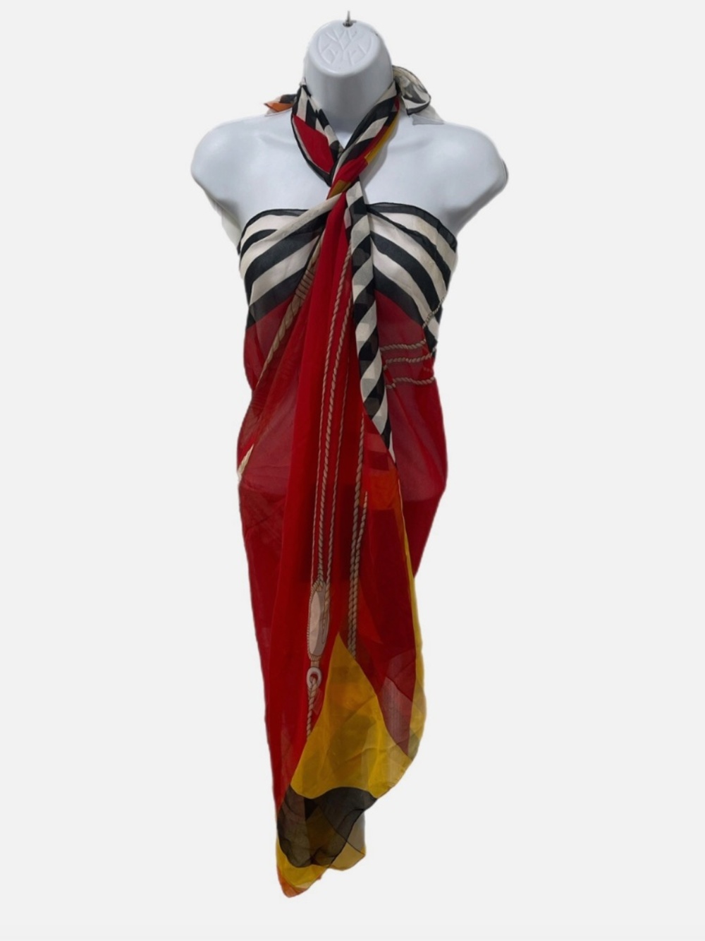 Larioseta 60"x38" Large Beach Wrap Scarf Polyester Made in Italy